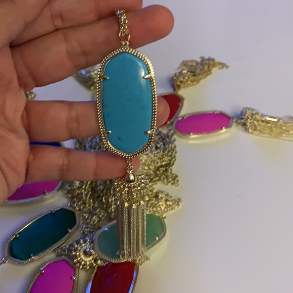 Kendra Scott Rayne Stone Tassel Necklace - Picture 9 of 16